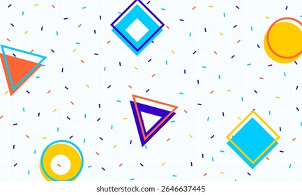  flache Memphis moderner Hintergrund ideal für Hintergrundkunst