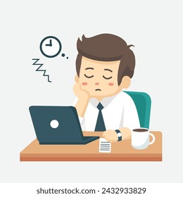 flat men are dizzy and sleep in the office because they have a lot of work