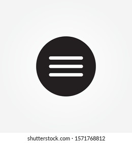 Flat Menu Icon Illustration for Website Navigation