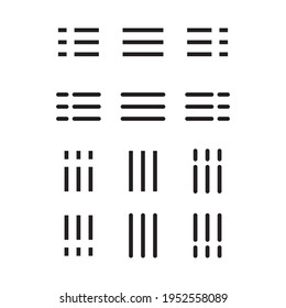 Icono de menú plano Ilustración para navegación por sitios web