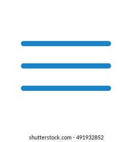 Flat Menu Icon Illustration for Website Navigation