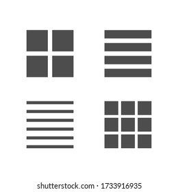 Flat menu icon for web site design. Vector simple ui design.