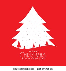 diseño de tarjeta de saludo rojo con navidad plana