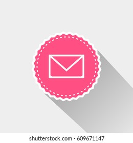 flat message icon with long shadow