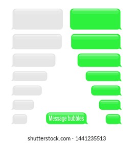 Flat Messages Bubbles. Chat interface. Message bubbles