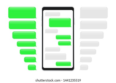 Flat Messages Bubbles. Chat interface. Message bubbles