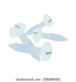 Flat metal four nails icon isolated on white background vector illustration