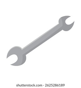 Flat metal wrench icon. Vector illustration
