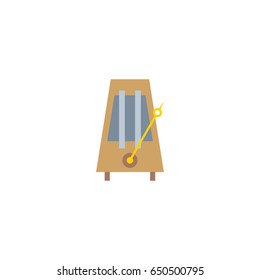 Flat Metronome Element. Vector Illustration Of Flat Rhythm Motion Isolated On Clean Background. Can Be Used As Metronome, Rhythm And Motion Symbols.