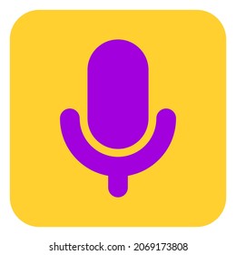 un micrófono plano en el icono