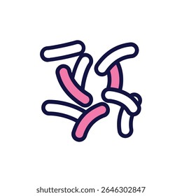 Flat Microorganism Icon Vector Design