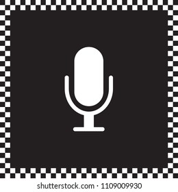 Flat microphone icon
