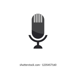 Flat microphone logo 