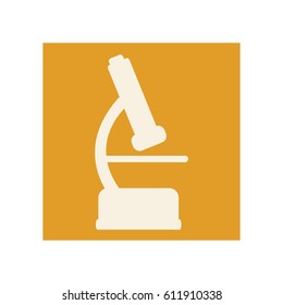 flat microscope icon education, vector illustration design