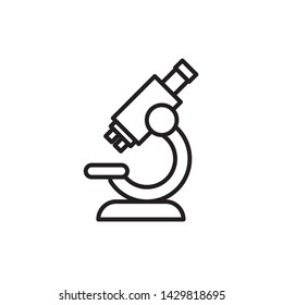 flat microscope icon symbol sign, logo template, vector, eps 10