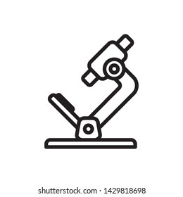 flat microscope icon symbol sign, logo template, vector, eps 10