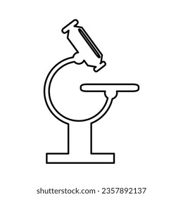 flat microscope line art illustration