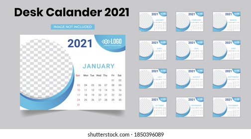 Minimaler Schreibtischkalender 2021