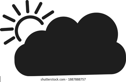 Illustration des flachen Minimalwolken-Wetterbildes