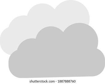 Ilustración del concepto de icono de nubes mínimas planas
