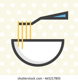 Flat Minimal Colored Spaguetti Icon. Isolated Vector Elements.