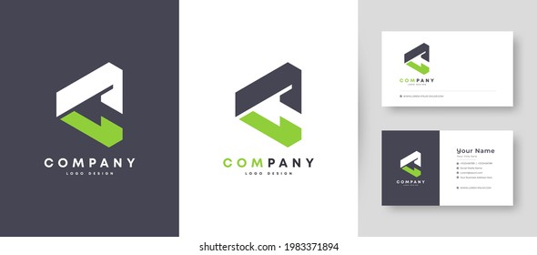 Logotipo de C CC inicial mínimo y sin color con plantilla de vectores de diseño de tarjetas de visita de primera calidad para empresas de su empresa