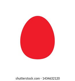 Flat minimal egg icon. Simple vector egg icon. Isolated egg icon for various projects.