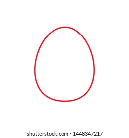 Flat minimal egg icon. Simple vector egg icon. Isolated egg icon for various projects.