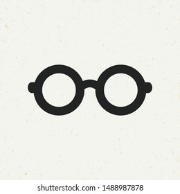 Icono de gafas mínimas planas. Icono simple de gafas vectoriales. Icono de gafas aisladas para varios proyectos.