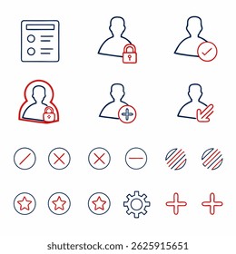 Iconos mínimos planos para interfaces de Web y App