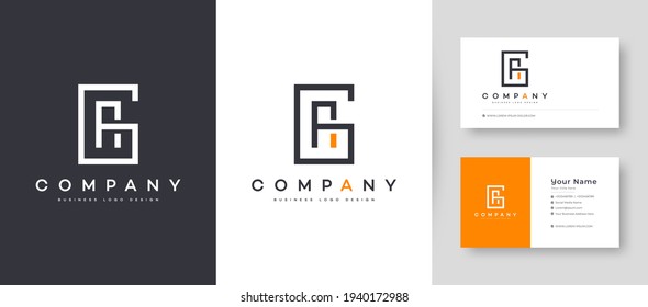 Logotipo de letra GA, inicial y mínima plana con una plantilla de vectores de diseño de tarjetas de visita premium para su empresa