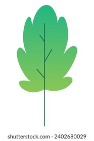 Flaches Minimalblatt aus Busch, Strauß, Baum, Wildpflanzensymbol. Cartoon Park oder Garten, Frühlingslandschaft Element. Umweltfarbige, isolierte Vegetation