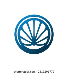 logotipo de línea plana mínima de la ilustración de la concha de perlas diseño de la plantilla de ilustración de la ilustración del vector