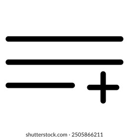 Flat and minimal list icon symbol - Basic user interface list symbol