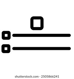 Flat and minimal list icon symbol - Basic user interface list symbol