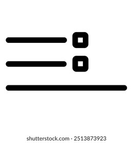 Flat and minimal list icon symbol - Basic user interface list symbol