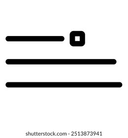 Flat and minimal list icon symbol - Basic user interface list symbol