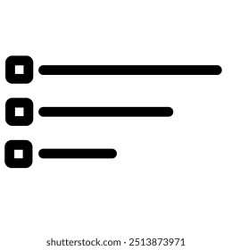Símbolo de ícone de lista simples e mínima - Símbolo de lista de interface de usuário básica