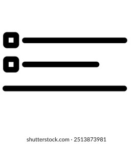 Flat and minimal list icon symbol - Basic user interface list symbol