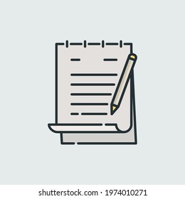 Flat Minimal Memo Icon Design