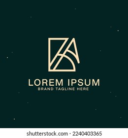 Flat Minimal Modern Unique Creative Stylish Unusual brands BA AB A B letter icon logo.