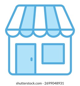 Flat Minimal Store Icon — Simple Modern Shop Design