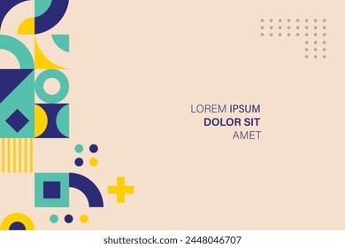 Flat minimalist abstract geometric background design art