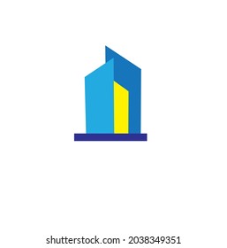 flat or minimalist building logo or construction logo