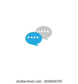 flat or minimalist chatting logo or clipart