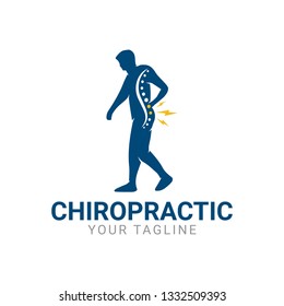 Flat and minimalist chiro or chiropractic spine logo - Can be use for brand that related to chiropractic, chiropractor, spine therapy, etc
