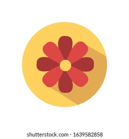 Flat minimalist floral logo icon