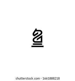 flat minimalist horse logo and initials S