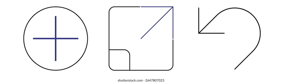 Planilha minimalista ícone folha em estilo de contorno, vetor EPS 10 formato. Inclui novos ícones, ícone Desfazer e mais opções. Ideal para design de interface de usuário, ferramentas de navegação e menus de comando de aplicativos