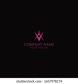 flat minimalist initials VY logo